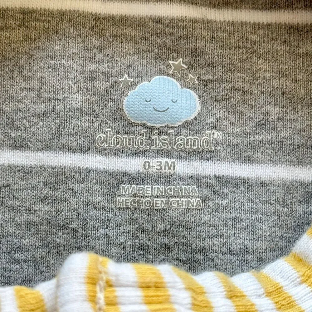 4/$10 - Cloud Island Cotton Button Up Baby Footie with Hat | 0-3 Months